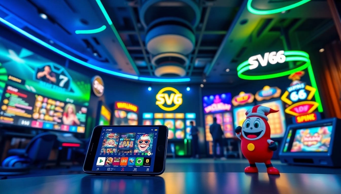 SV 66 gaming platform showcasing diverse games in a modern digital environment.