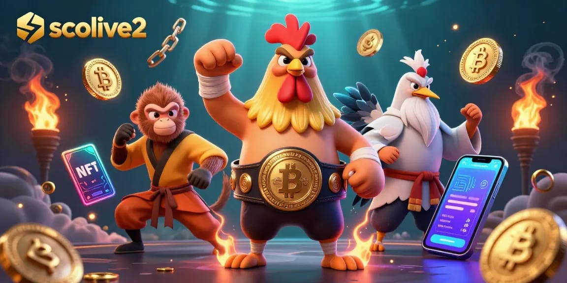 Engage in thrilling betting with socolive2's vibrant cartoon characters amidst crypto-themed elements.