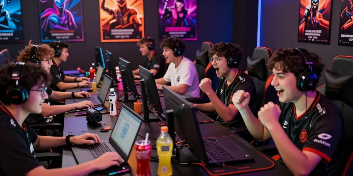 Komunitas gaming MEGAWIN88 yang penuh semangat dengan pemain yang terlibat dalam permainan multiplayer.
