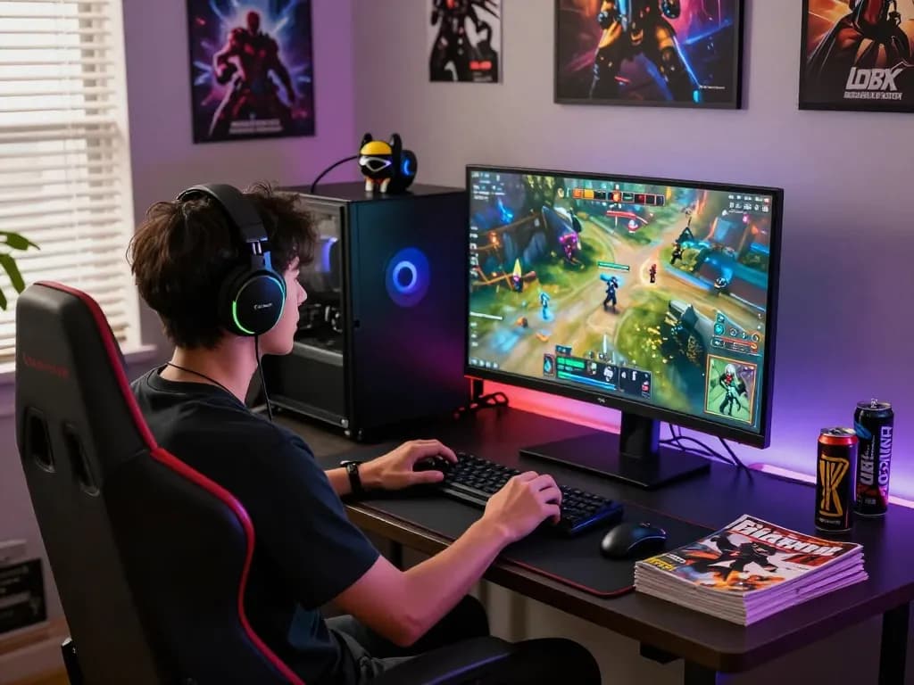 Engaging gaming setup featuring https://go999.de.com with vibrant graphics and dynamic ambiance.