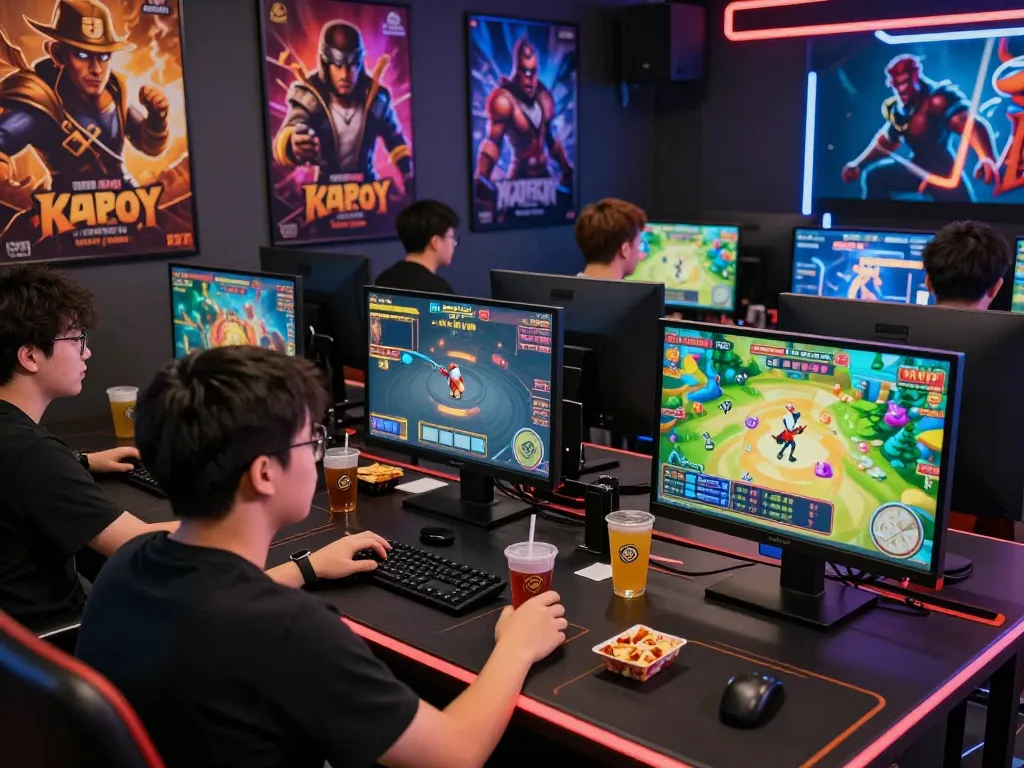 Engaged gamers at https://tr88.army/ enjoying a lively online gaming session together.