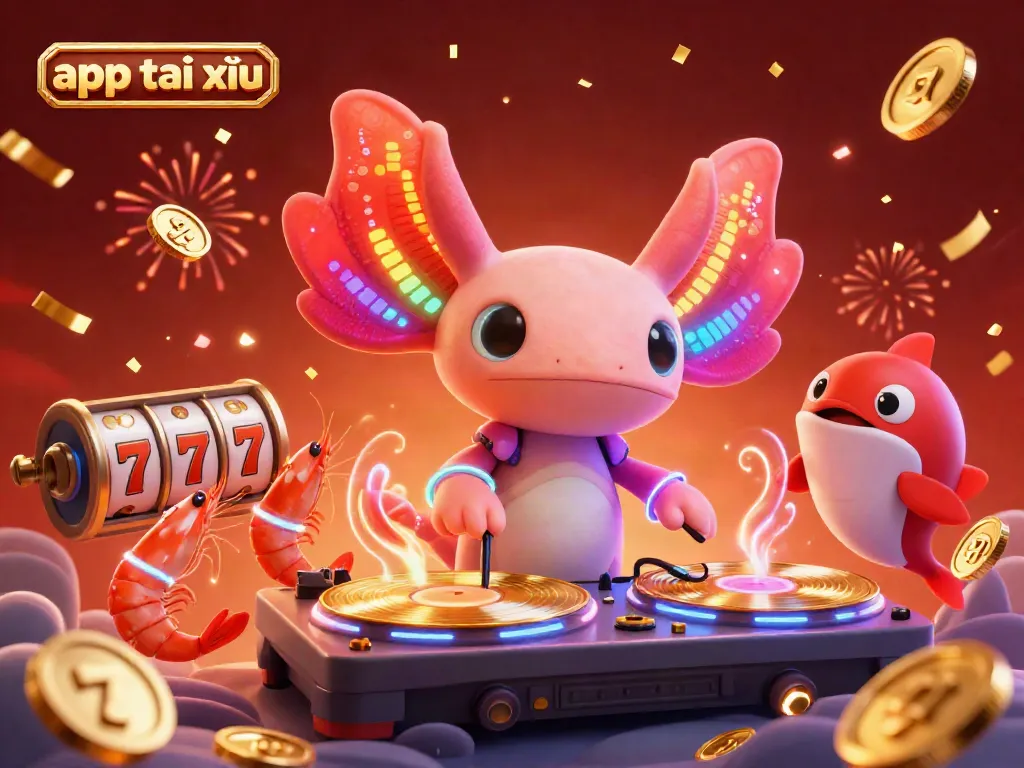 Engage with the vibrant app tài xỉu scene featuring an axolotl DJ and treasure-filled underwater casino.