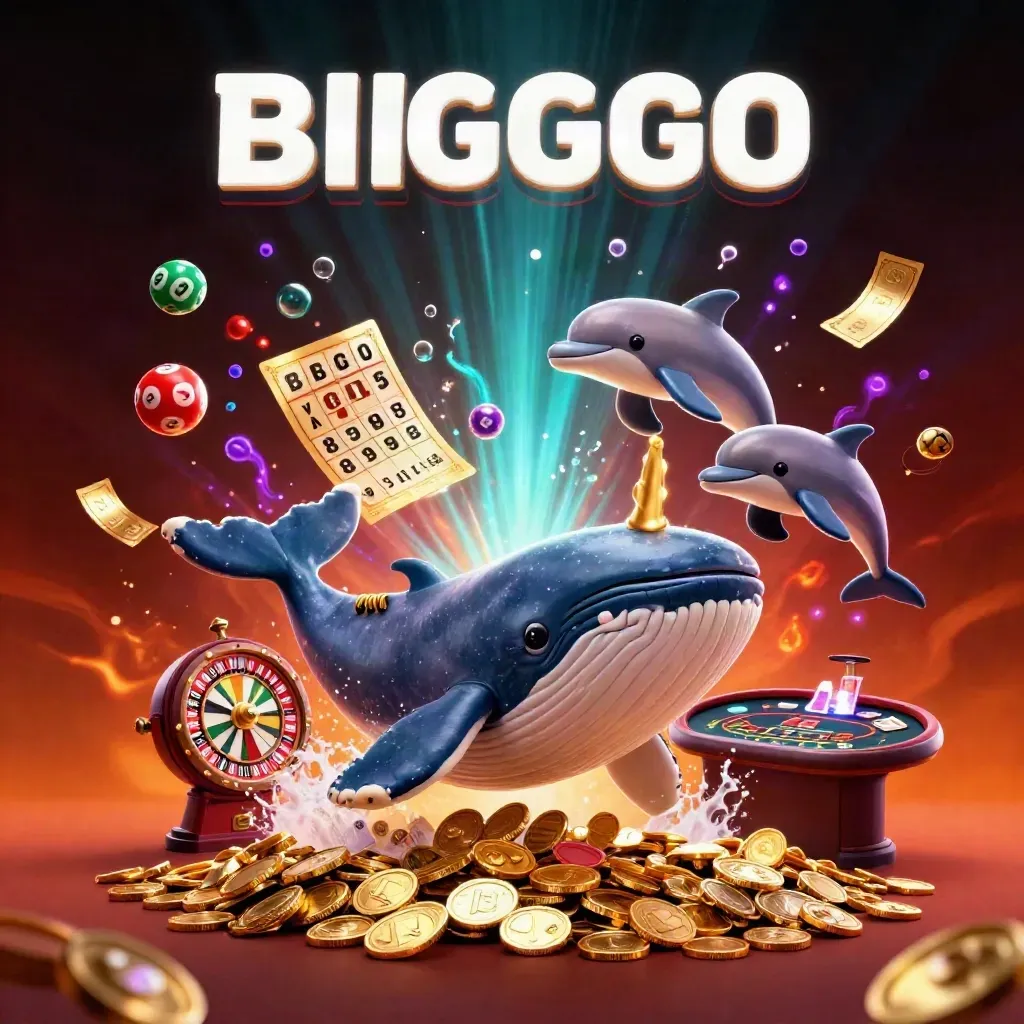 Balena capitana, narvalo e delfini tra monete, luci neon e tavoli da casinò.