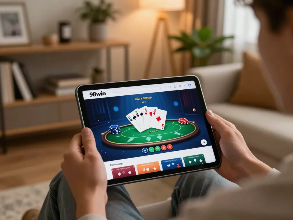 Engaging gameplay on 98win đăng nhập online platform showcasing a vibrant poker interface