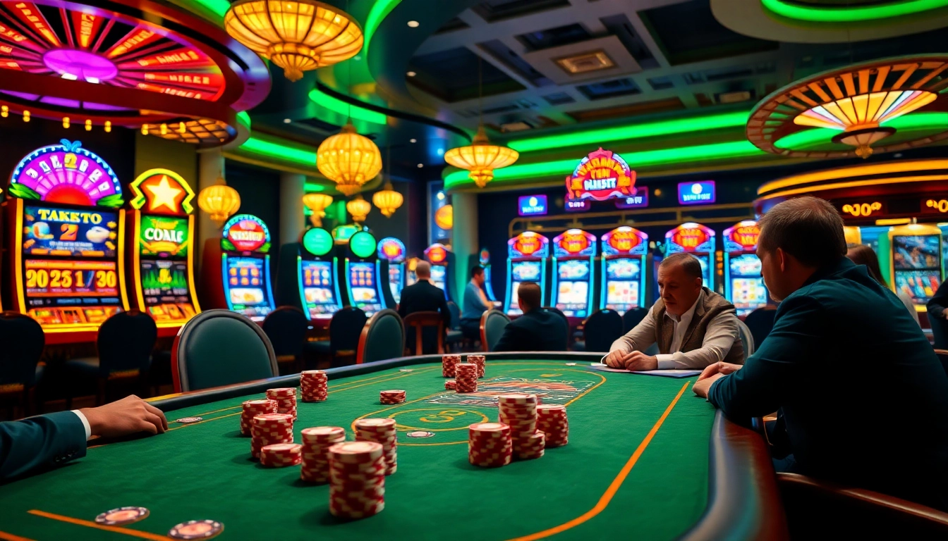 Experience the thrill of C168 poker games amidst an elegant casino ambiance.