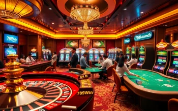Experience the thrill of gambling at 789win's luxurious casino with poker tables and roulette wheels.