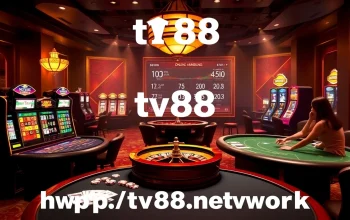Players enjoying exciting poker and slot games at https://tv88.network/ casino, showcasing vibrant colors and lively atmosphere.