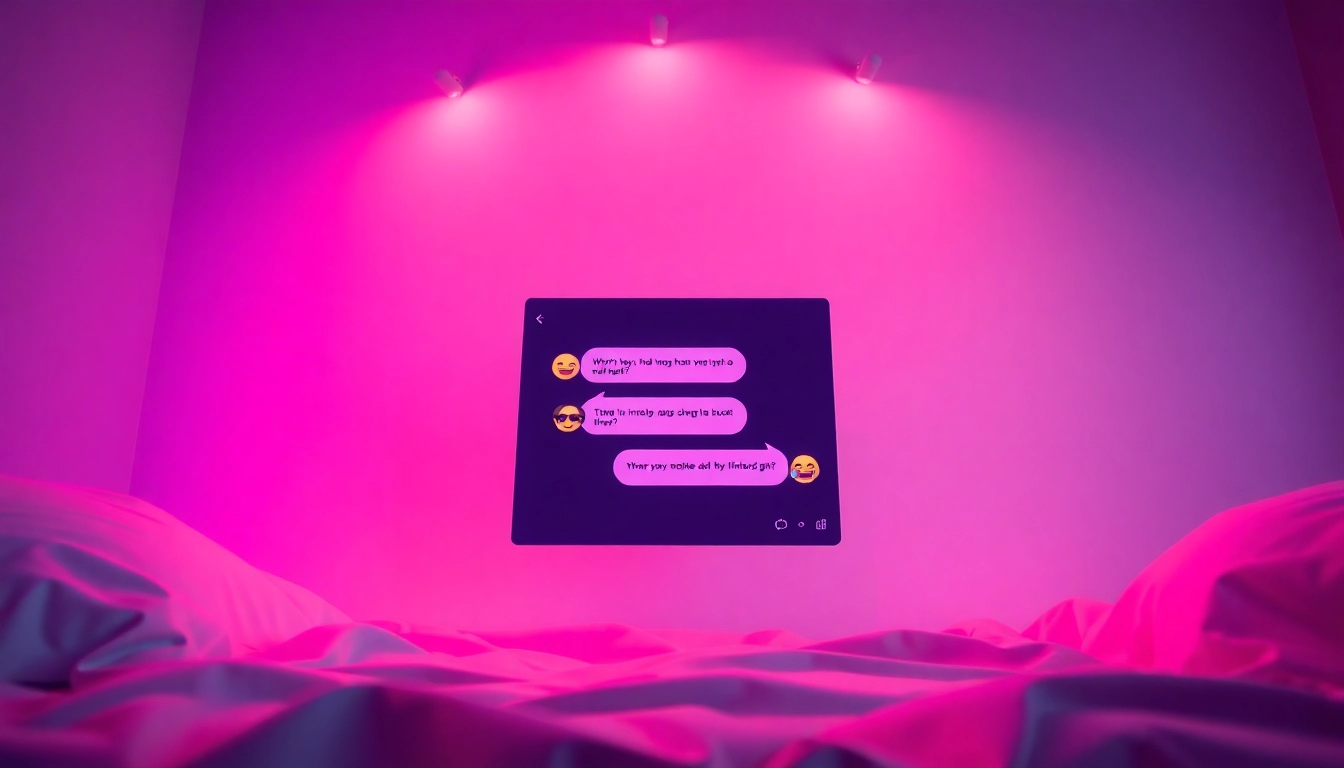 Engaging scene of a porn chat AI interface with playful interactions.