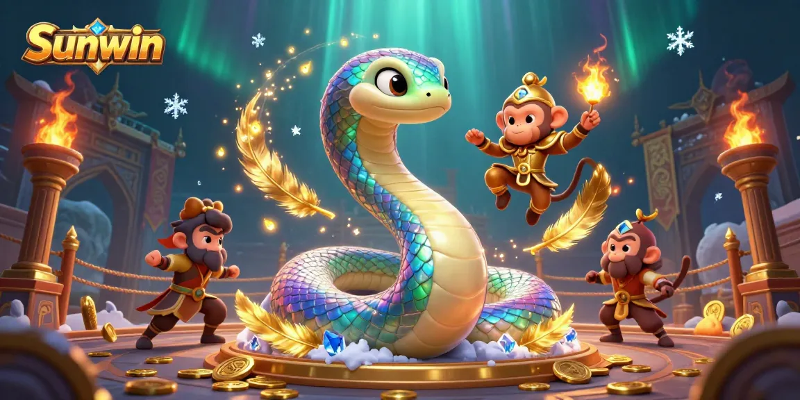 Spin the reels and win big at Sunwin with vibrant casino game characters.