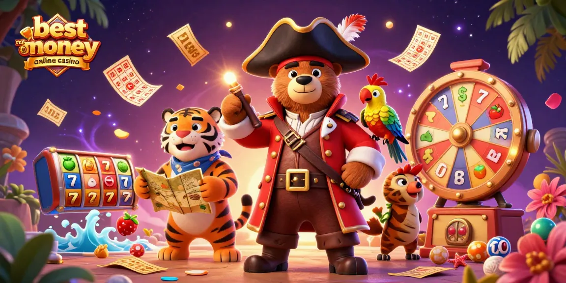 Experience thrilling action at the best real money online casino with pirate characters and vibrant slot elements.